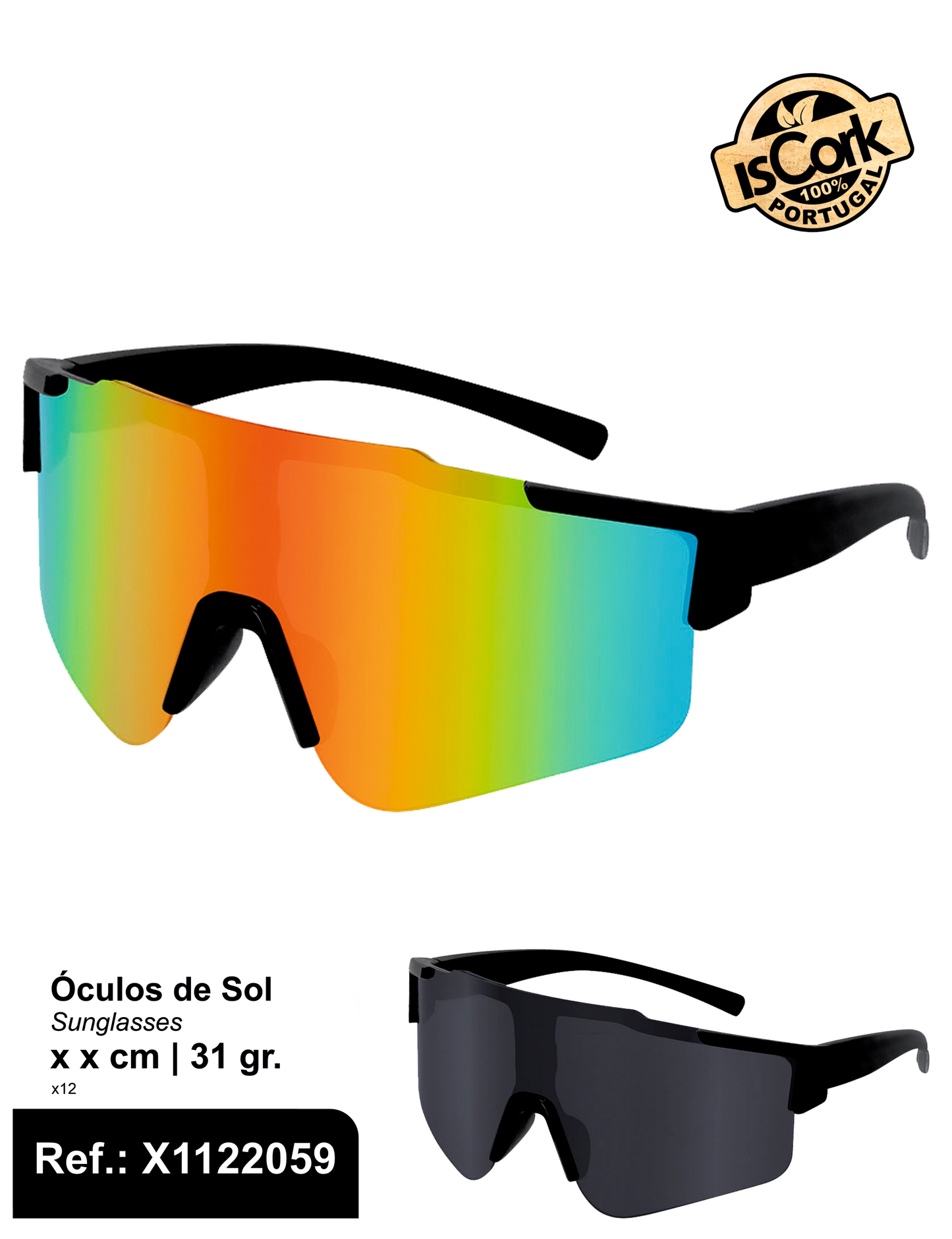 Óculos de Sol Desportivos Espelhados