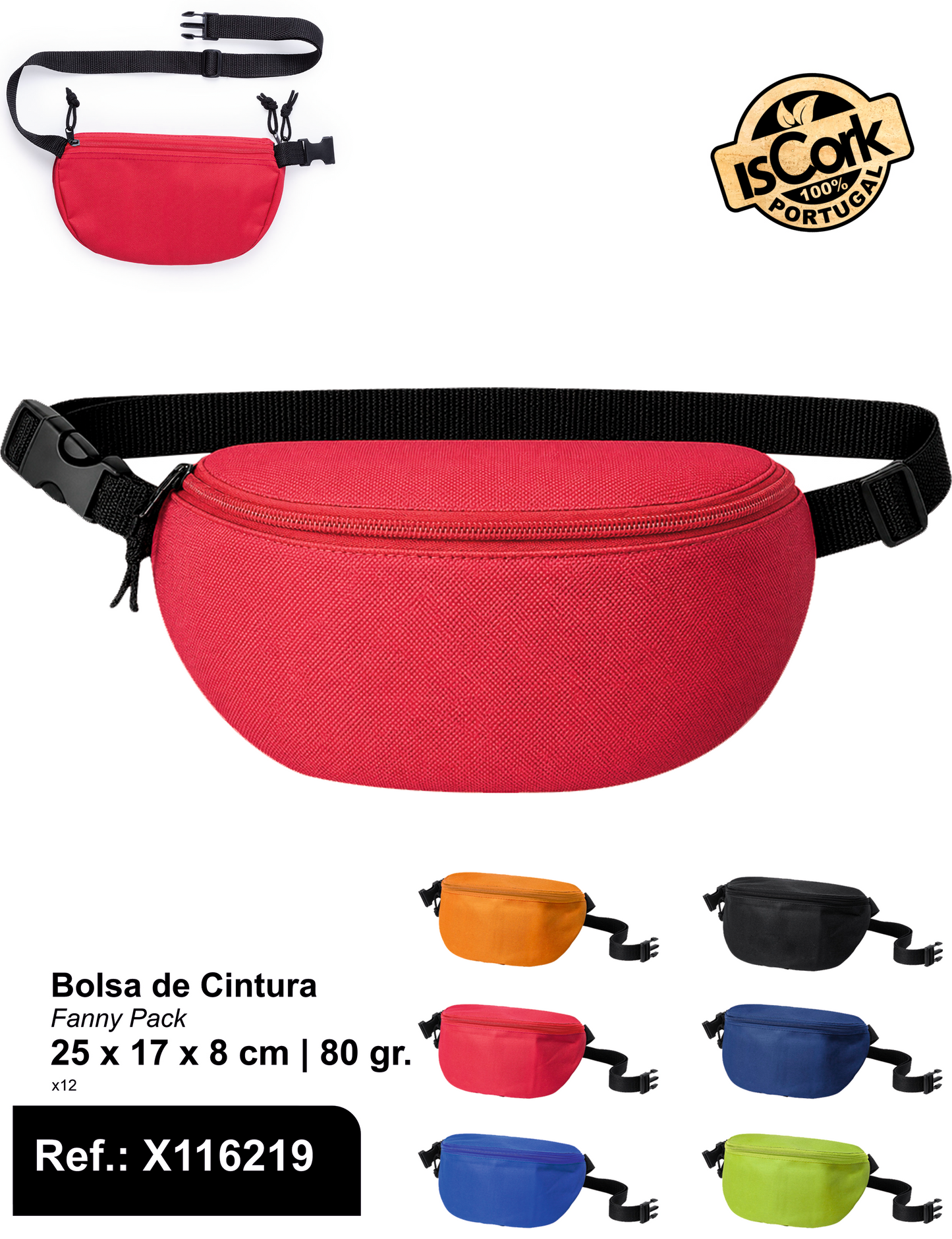 Bolsa de Cintura com Fecho Ajustável