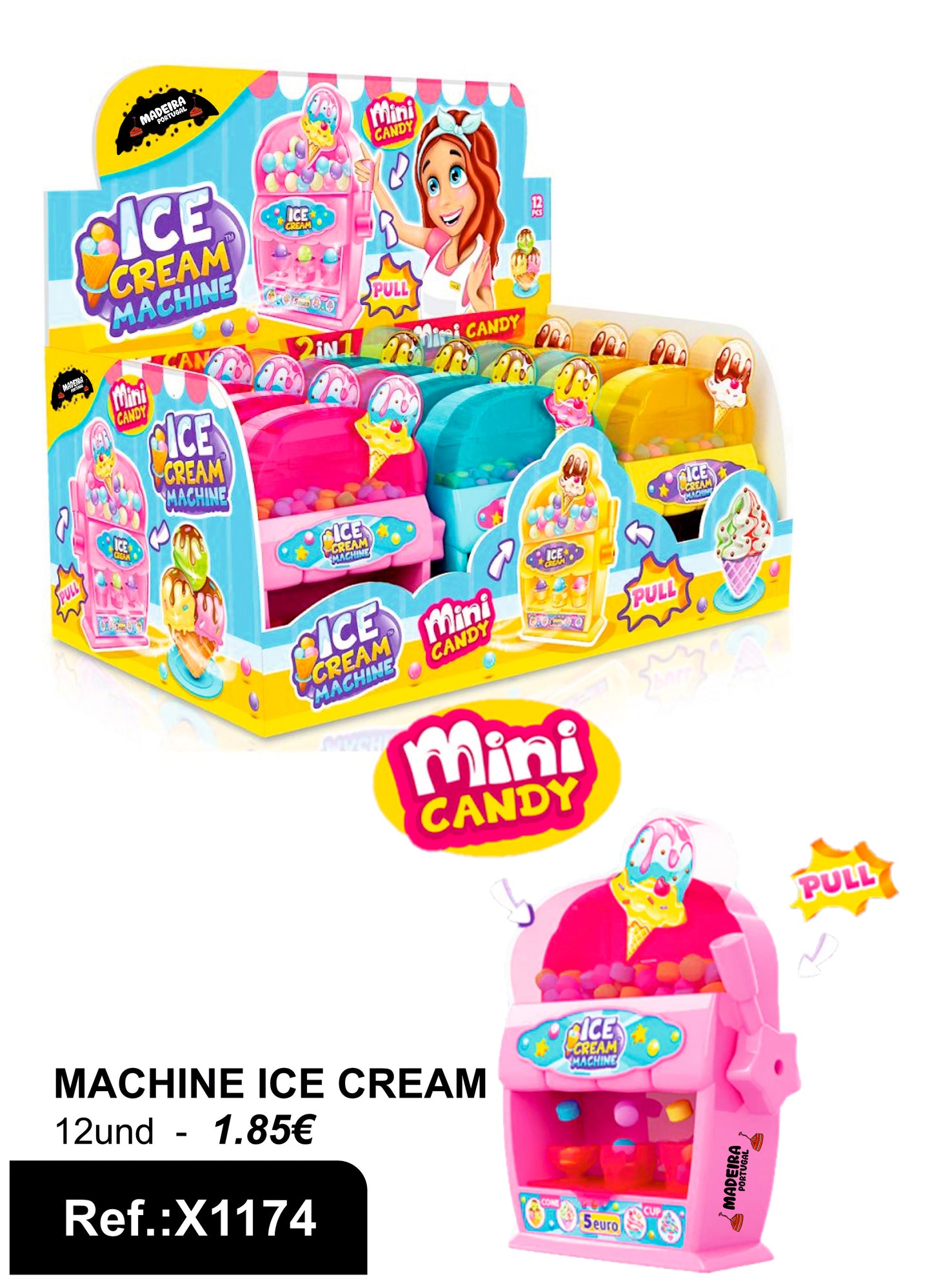 Brinquedo Machine Ice Cream Madeira