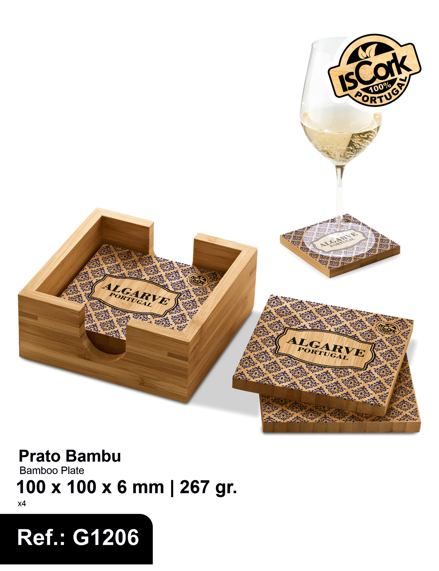 Base para Copo Bambú Algarve G11