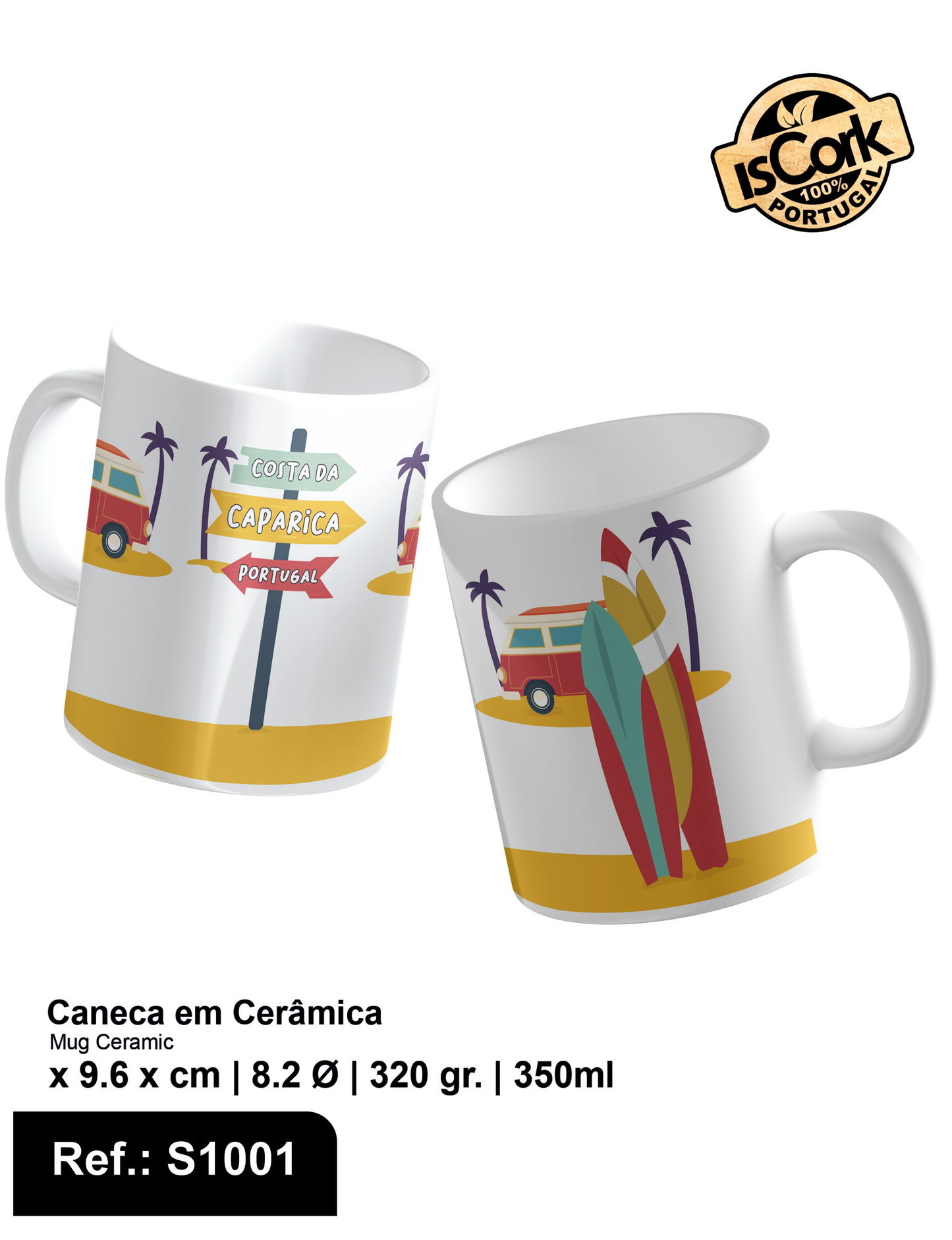 Caneca Cerâmica Costa da Caparica G314
