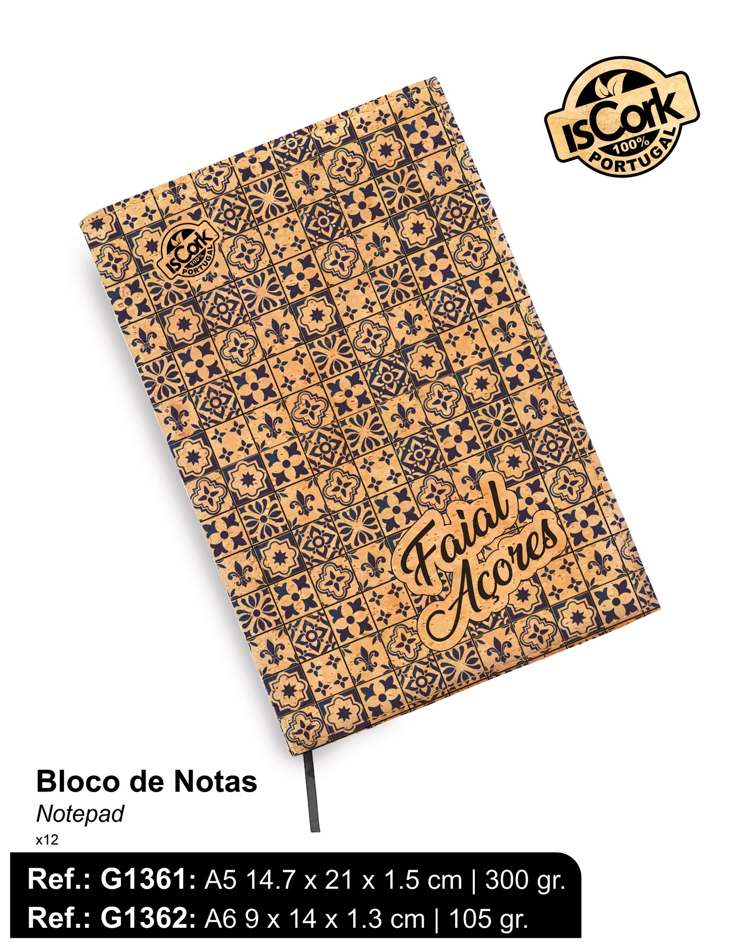 Bloco de Notas Cortiça Faial G357