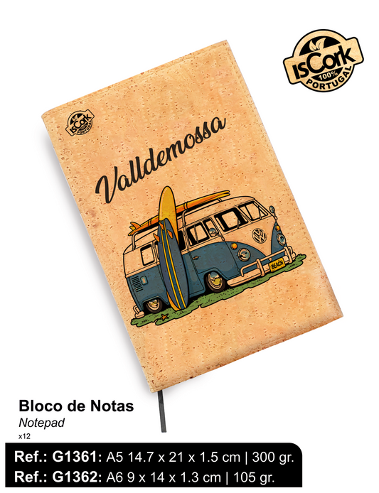 Bloco de Notas Cortiça Valldemossa G65