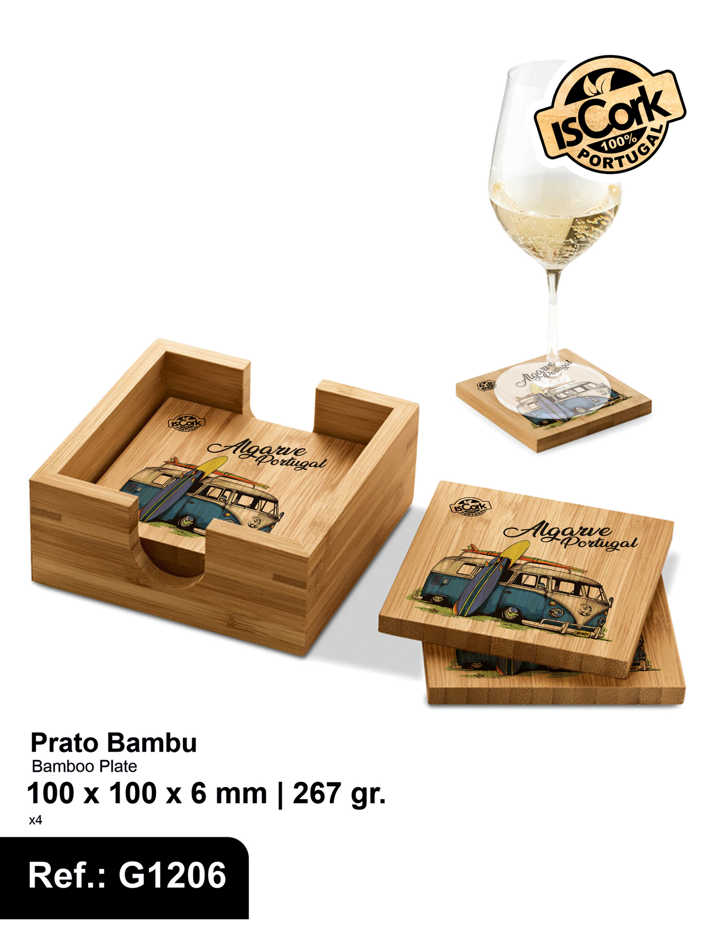 Base para Copo Bambú Algarve G65