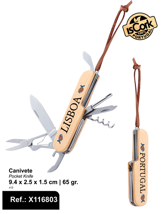Canivete Multiusos em Bambu Lisboa G862