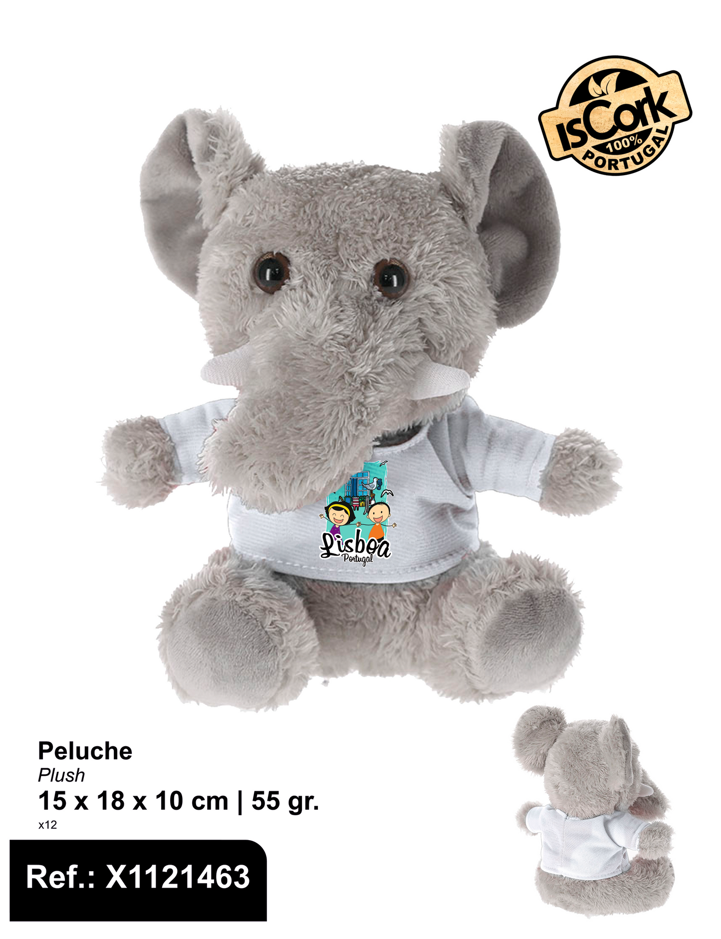 Elefante de Peluche Lisboa G891