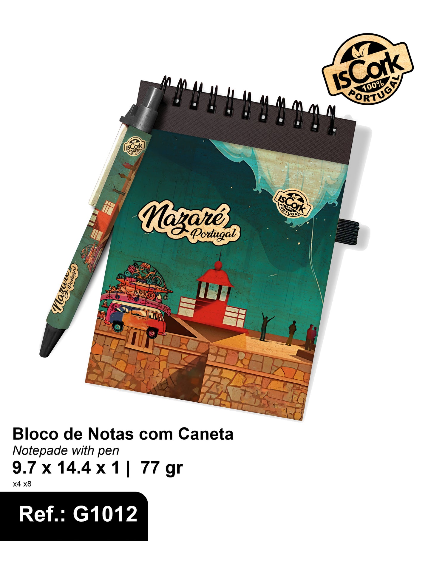Bloco de Notas com caneta Nazaré I-01
