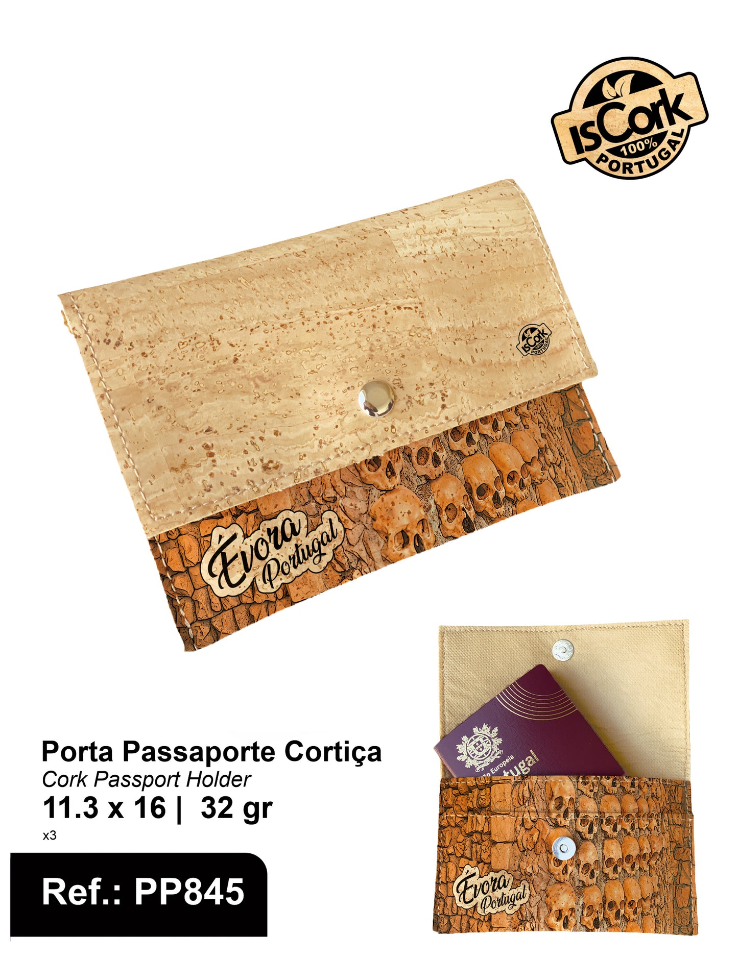 Porta Passaporte Cortiça Évora I-10