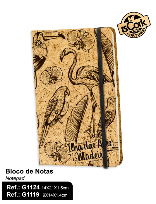 Bloco de Notas Cortiça Ilha das Aves I-17