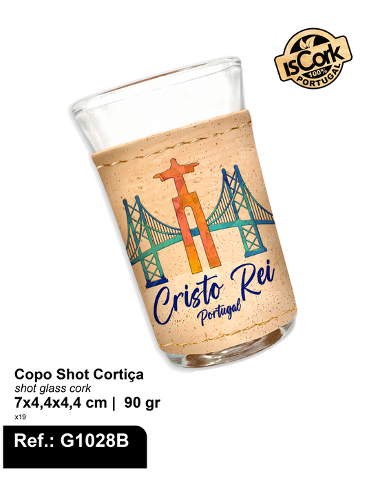 Copo Shot Cortiça Cristo Rei I-30
