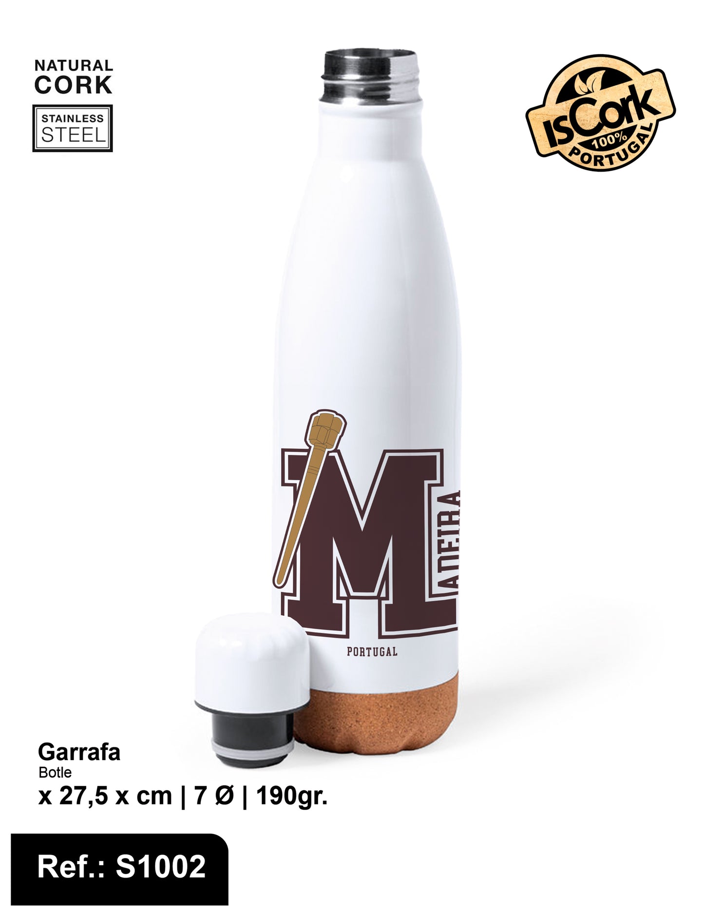 Garrafa Cortiça Madeira I-606