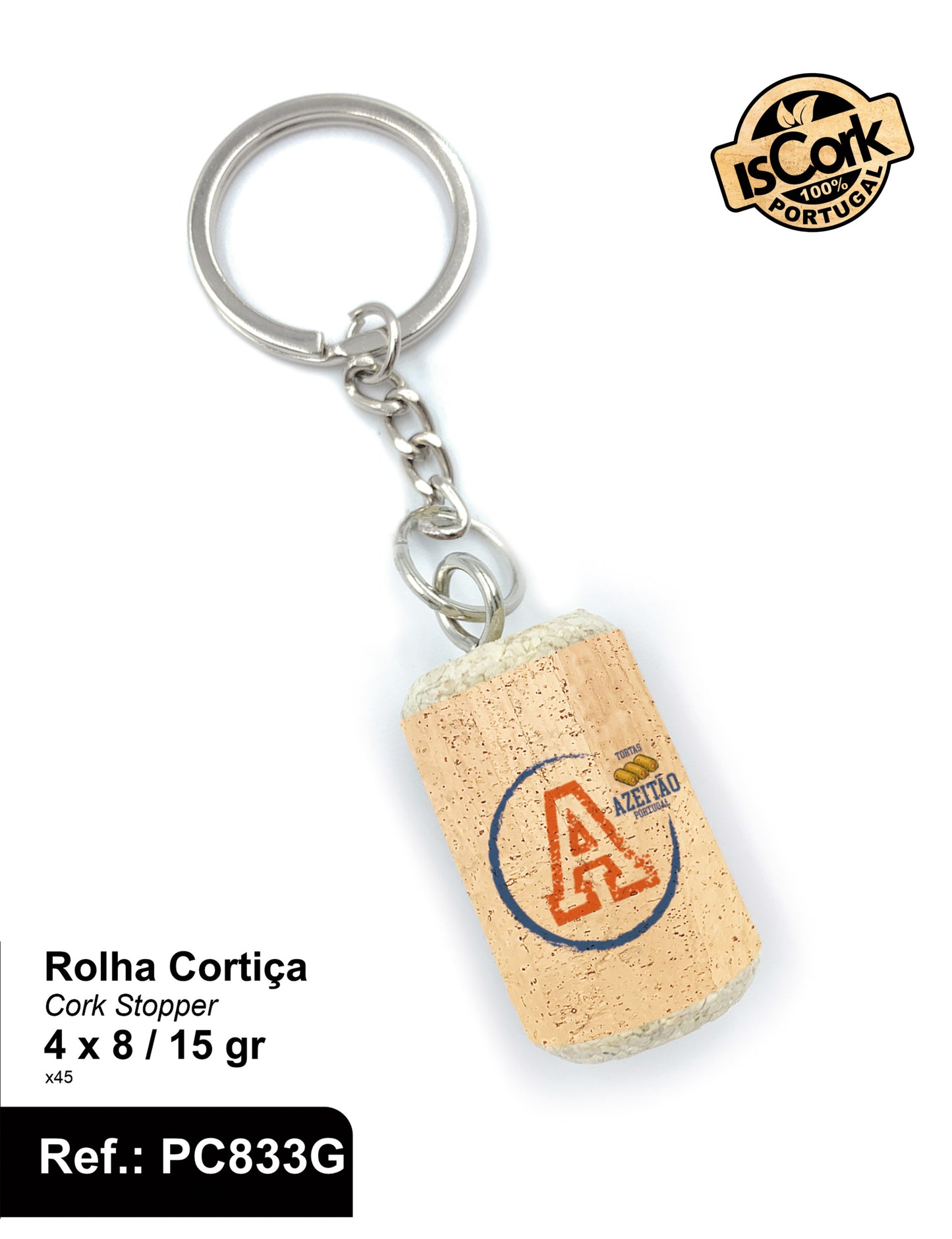 Porta Chave Rolha Cortiça Azeitão I-608