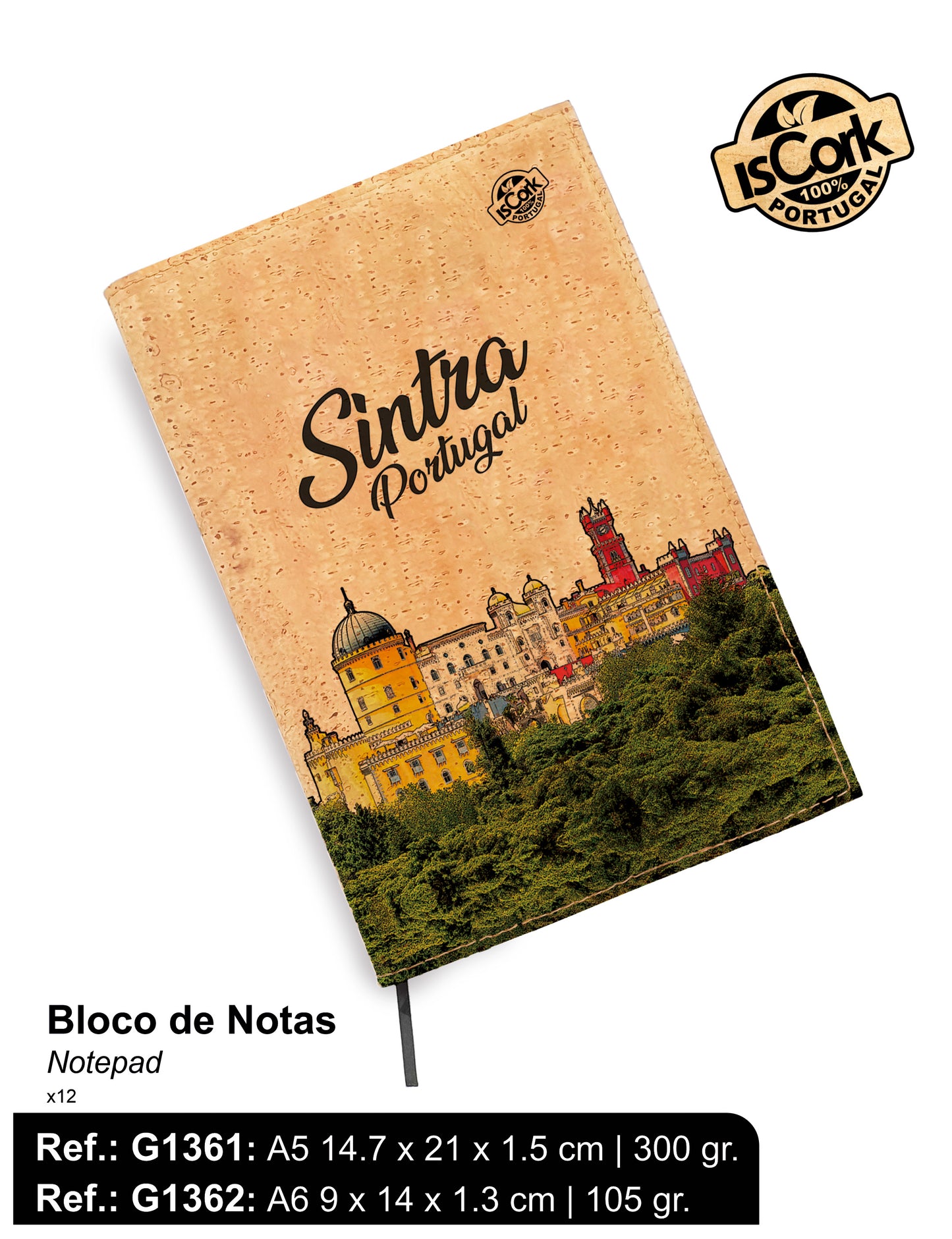 Bloco de Notas Cortiça Sintra I-06