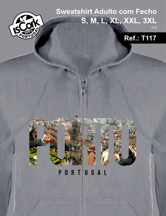 Sweatshirt Adulto c/fecho Porto T201
